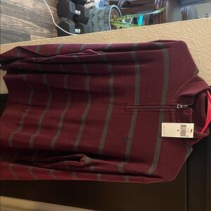 Polo by Ralph Lauren Maroon and Charcoal Striped Jacket
